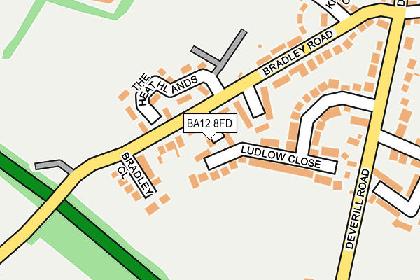 BA12 8FD map - OS OpenMap – Local (Ordnance Survey)