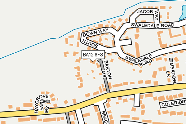 BA12 8FS map - OS OpenMap – Local (Ordnance Survey)