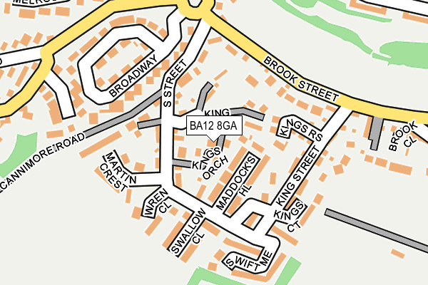 BA12 8GA map - OS OpenMap – Local (Ordnance Survey)