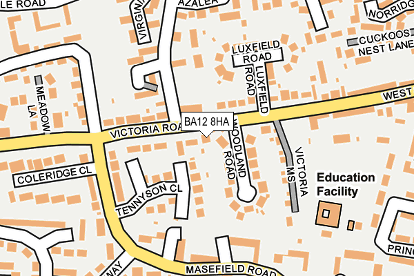 BA12 8HA map - OS OpenMap – Local (Ordnance Survey)