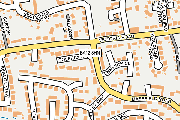 BA12 8HN map - OS OpenMap – Local (Ordnance Survey)