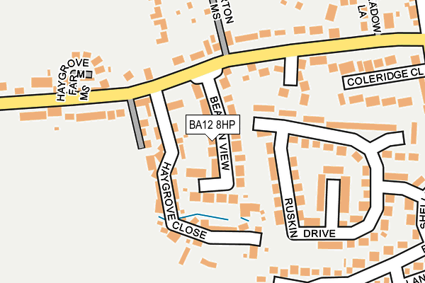 BA12 8HP map - OS OpenMap – Local (Ordnance Survey)