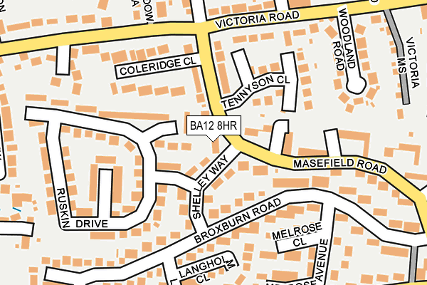 BA12 8HR map - OS OpenMap – Local (Ordnance Survey)