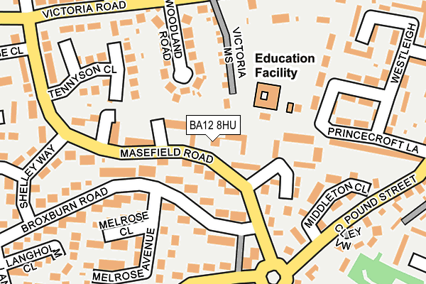 BA12 8HU map - OS OpenMap – Local (Ordnance Survey)