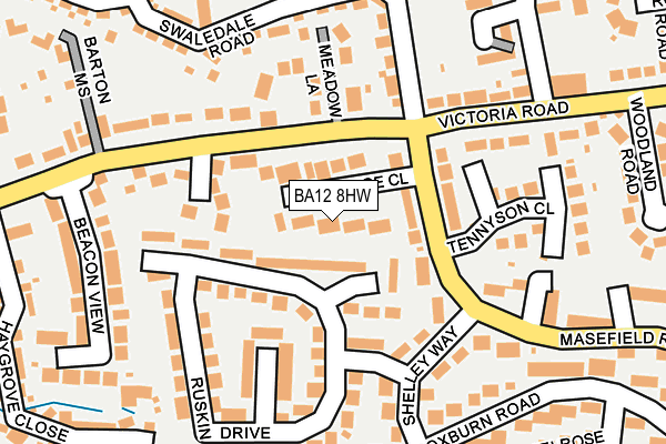 BA12 8HW map - OS OpenMap – Local (Ordnance Survey)