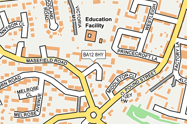 BA12 8HY map - OS OpenMap – Local (Ordnance Survey)