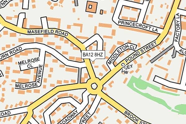 BA12 8HZ map - OS OpenMap – Local (Ordnance Survey)