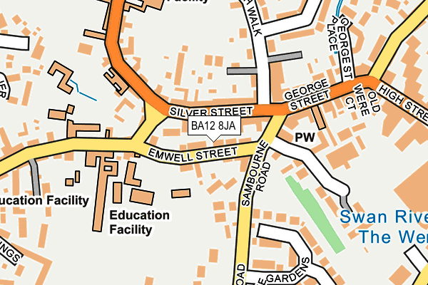 BA12 8JA map - OS OpenMap – Local (Ordnance Survey)