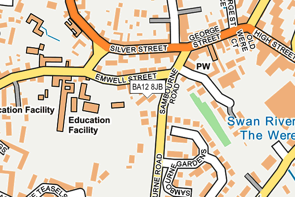 BA12 8JB map - OS OpenMap – Local (Ordnance Survey)