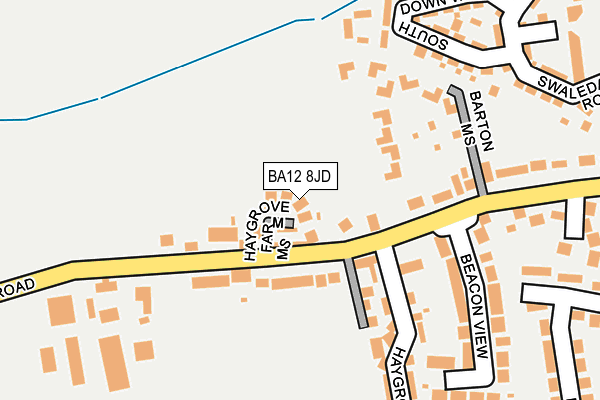 BA12 8JD map - OS OpenMap – Local (Ordnance Survey)