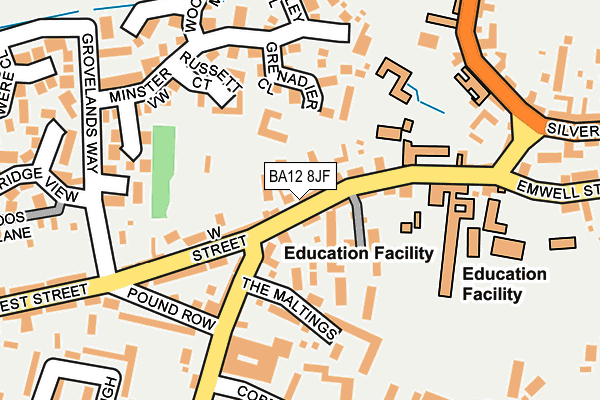 BA12 8JF map - OS OpenMap – Local (Ordnance Survey)