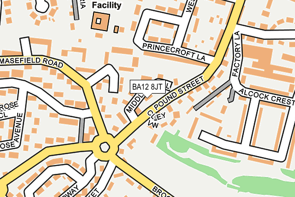 BA12 8JT map - OS OpenMap – Local (Ordnance Survey)