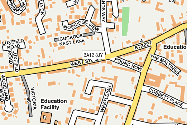 BA12 8JY map - OS OpenMap – Local (Ordnance Survey)