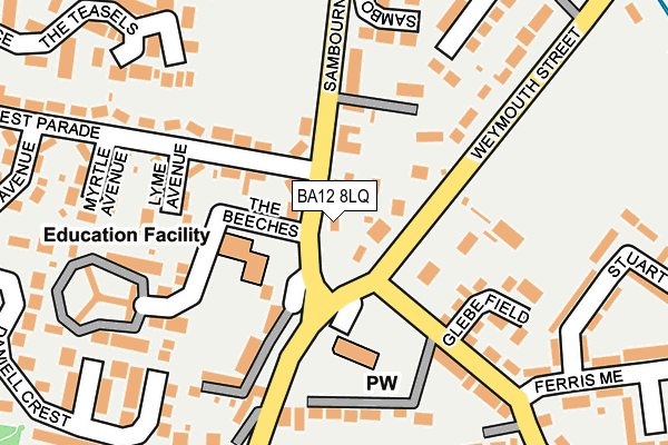 BA12 8LQ map - OS OpenMap – Local (Ordnance Survey)