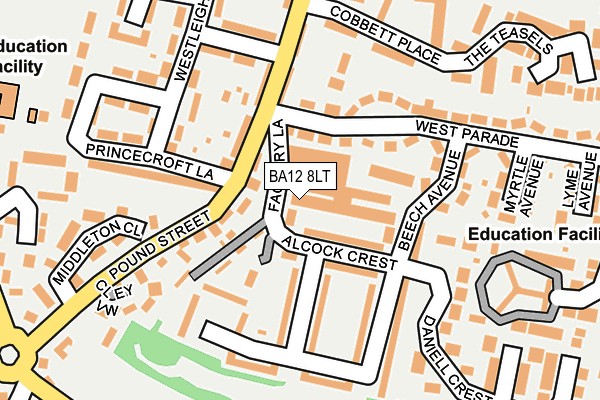 BA12 8LT map - OS OpenMap – Local (Ordnance Survey)