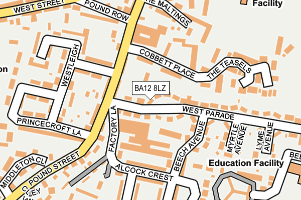 BA12 8LZ map - OS OpenMap – Local (Ordnance Survey)