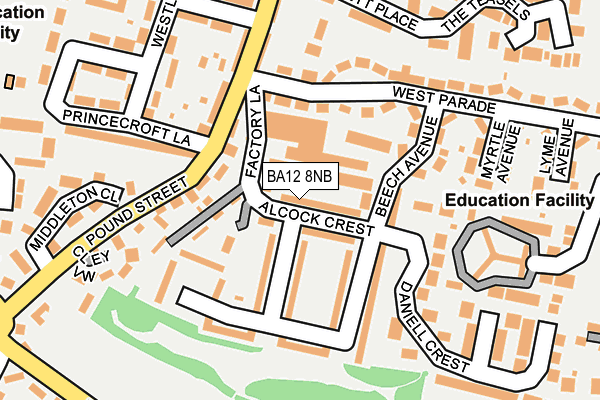 BA12 8NB map - OS OpenMap – Local (Ordnance Survey)