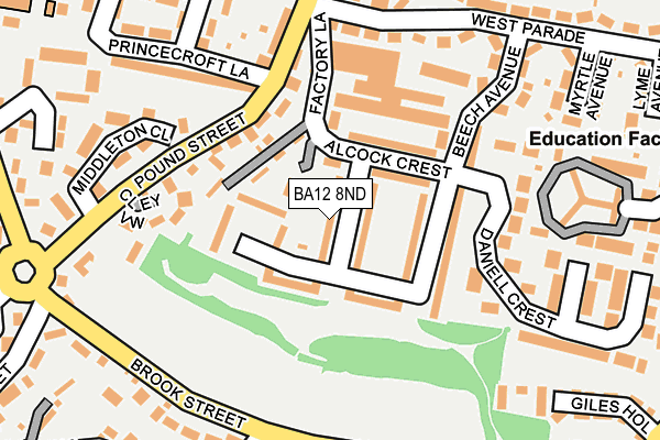 BA12 8ND map - OS OpenMap – Local (Ordnance Survey)