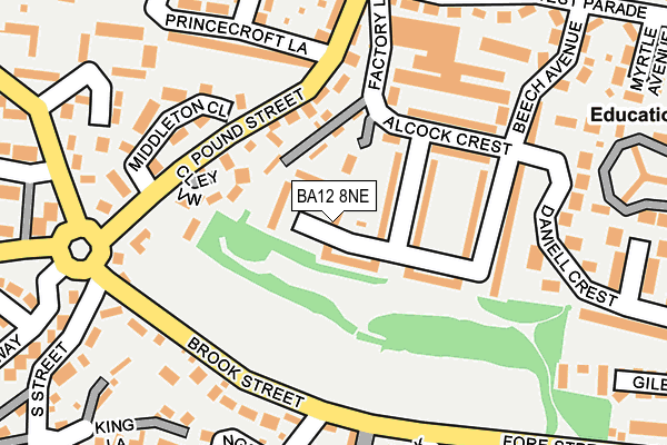 BA12 8NE map - OS OpenMap – Local (Ordnance Survey)