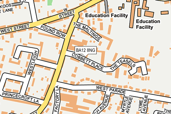 BA12 8NG map - OS OpenMap – Local (Ordnance Survey)