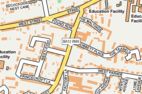 BA12 8NN map - OS OpenMap – Local (Ordnance Survey)