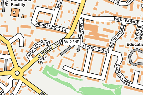 BA12 8NP map - OS OpenMap – Local (Ordnance Survey)