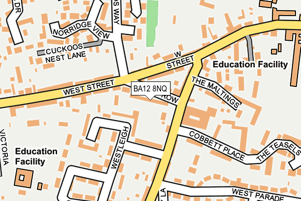 BA12 8NQ map - OS OpenMap – Local (Ordnance Survey)