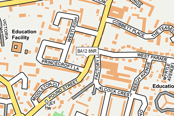 BA12 8NR map - OS OpenMap – Local (Ordnance Survey)