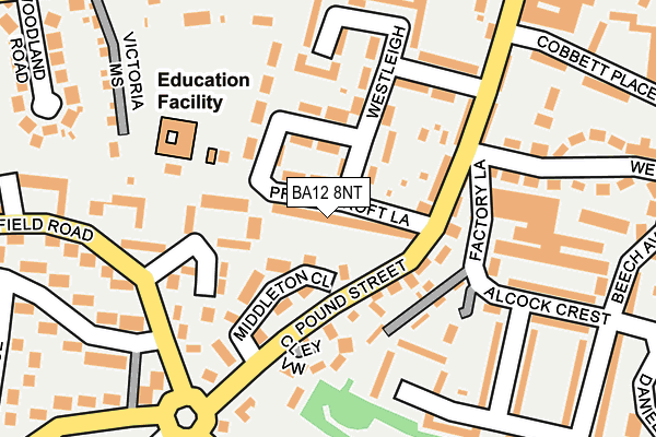 BA12 8NT map - OS OpenMap – Local (Ordnance Survey)