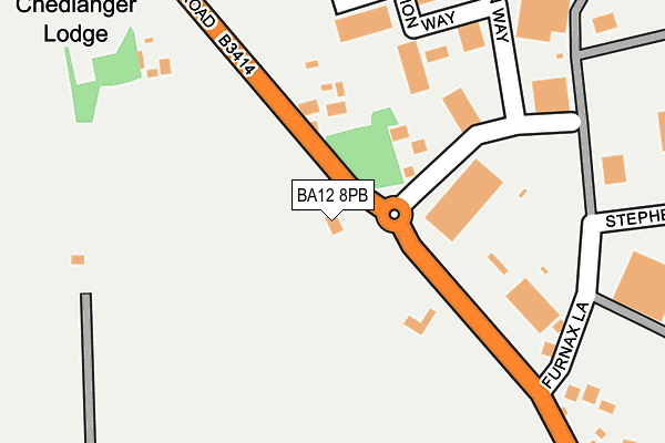 BA12 8PB map - OS OpenMap – Local (Ordnance Survey)