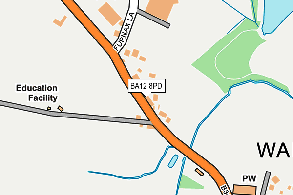 BA12 8PD map - OS OpenMap – Local (Ordnance Survey)