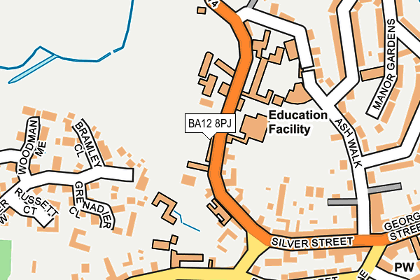 BA12 8PJ map - OS OpenMap – Local (Ordnance Survey)
