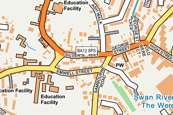 BA12 8PS map - OS OpenMap – Local (Ordnance Survey)