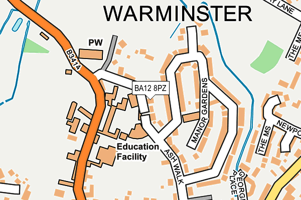 BA12 8PZ map - OS OpenMap – Local (Ordnance Survey)