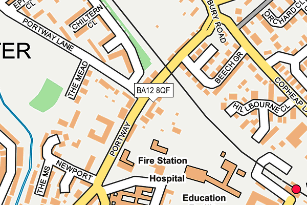 BA12 8QF map - OS OpenMap – Local (Ordnance Survey)