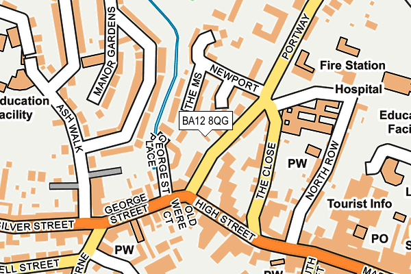 BA12 8QG map - OS OpenMap – Local (Ordnance Survey)