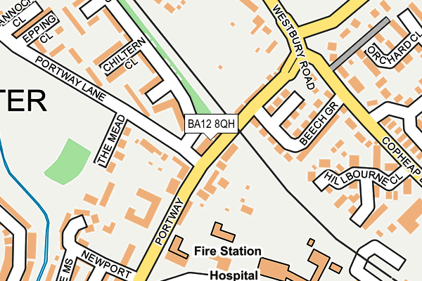 BA12 8QH map - OS OpenMap – Local (Ordnance Survey)