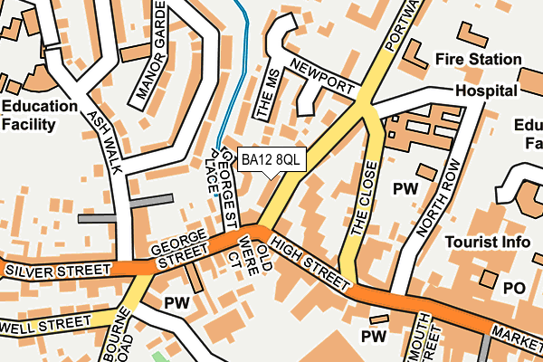 BA12 8QL map - OS OpenMap – Local (Ordnance Survey)