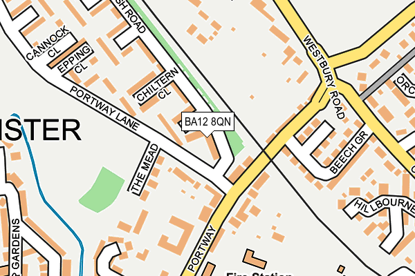 BA12 8QN map - OS OpenMap – Local (Ordnance Survey)