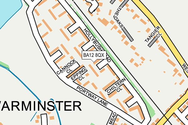 BA12 8QX map - OS OpenMap – Local (Ordnance Survey)