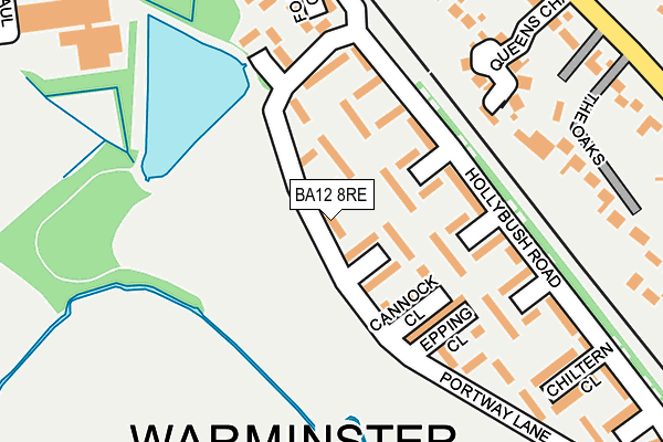 BA12 8RE map - OS OpenMap – Local (Ordnance Survey)