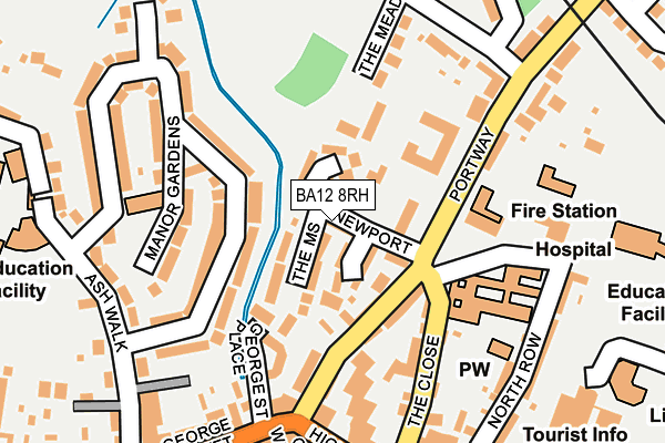 BA12 8RH map - OS OpenMap – Local (Ordnance Survey)
