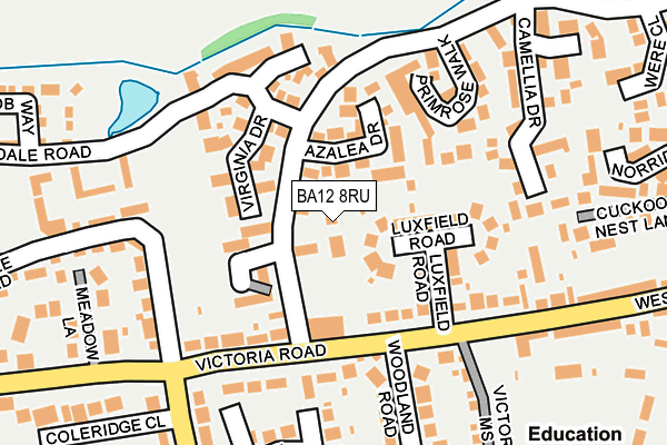 BA12 8RU map - OS OpenMap – Local (Ordnance Survey)