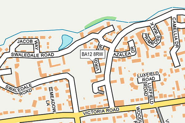 BA12 8RW map - OS OpenMap – Local (Ordnance Survey)