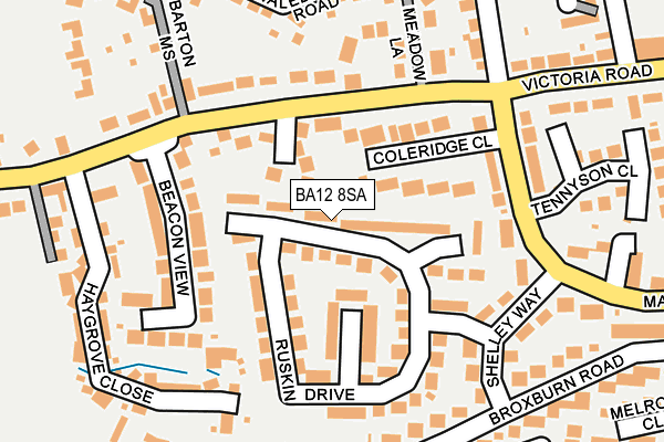 BA12 8SA map - OS OpenMap – Local (Ordnance Survey)