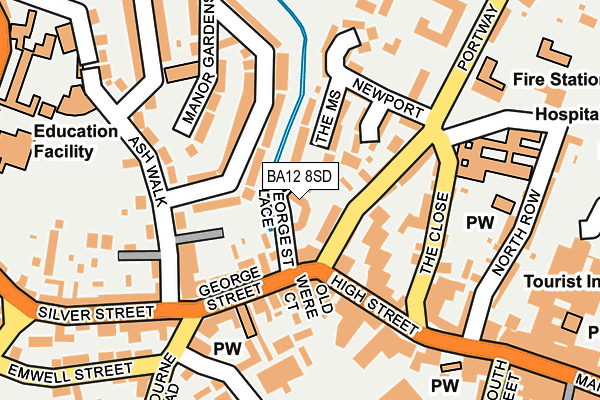 BA12 8SD map - OS OpenMap – Local (Ordnance Survey)