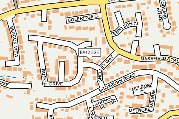 BA12 8SE map - OS OpenMap – Local (Ordnance Survey)