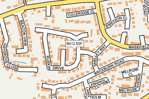 BA12 8SF map - OS OpenMap – Local (Ordnance Survey)