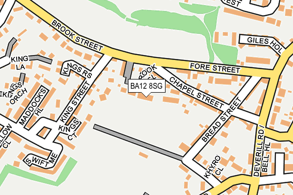 BA12 8SG map - OS OpenMap – Local (Ordnance Survey)