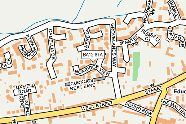 BA12 8TA map - OS OpenMap – Local (Ordnance Survey)